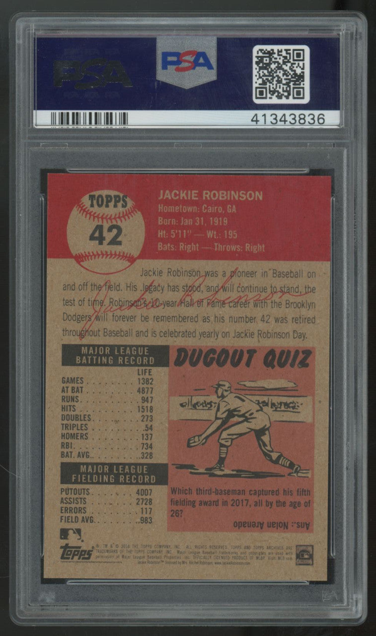 2018 Topps Living Jackie Robinson #42 PSA 10