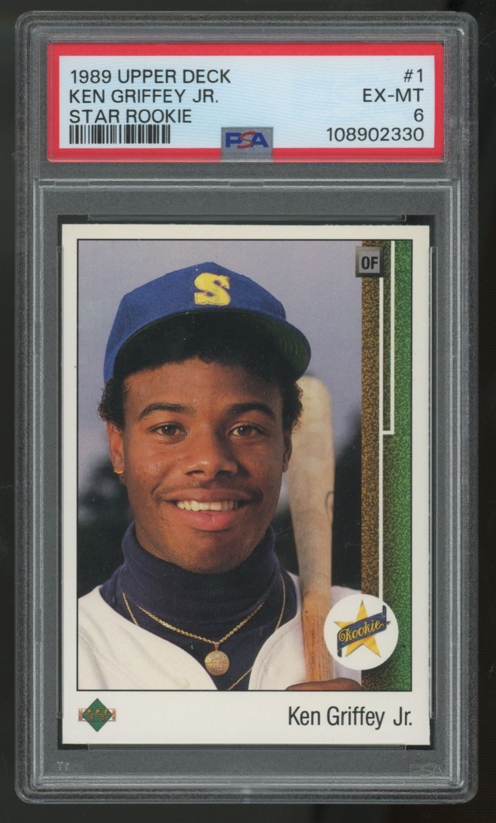 1989 Upper Deck Ken Griffey Jr. RC Star Rookie #1 PSA 6