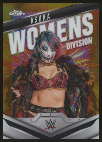 2025 Topps Chrome WWE Asuka Women's Division Gold Refractor /50 #WD-ASU
