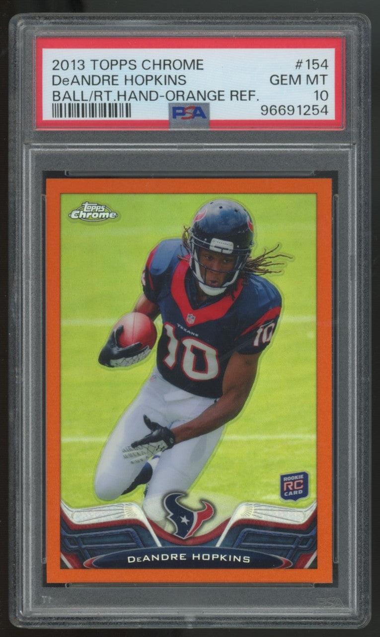 2013 Topps Chrome DeAndre Hopkins RC Orange Refractor #154 PSA 10