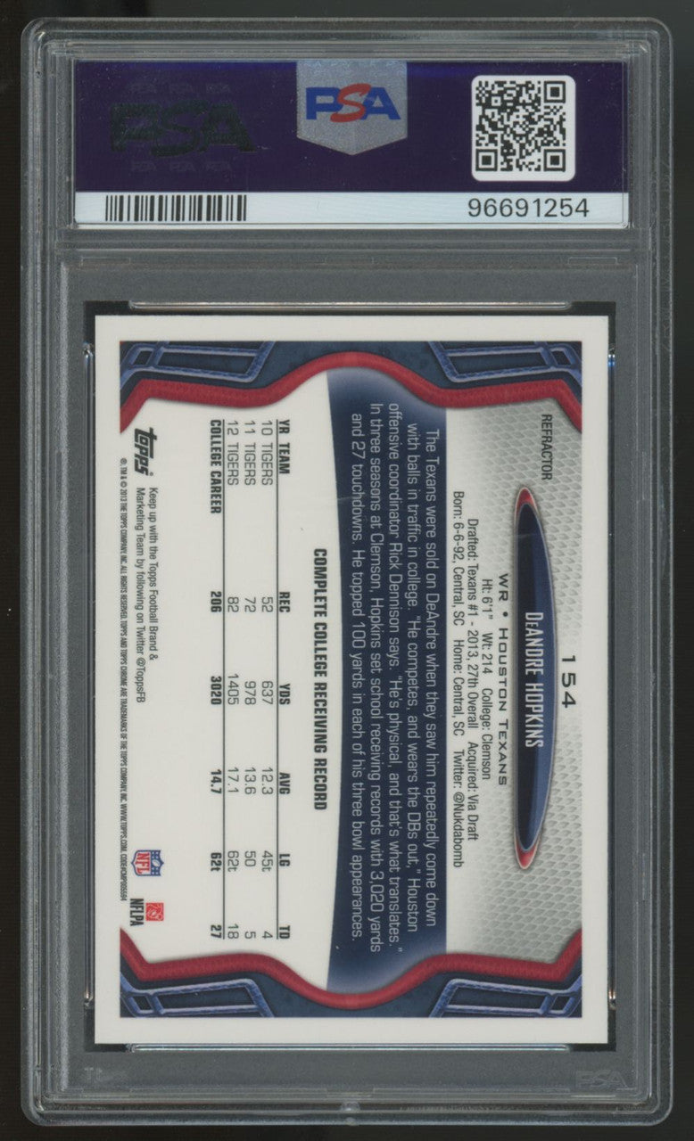 2013 Topps Chrome DeAndre Hopkins RC Orange Refractor #154 PSA 10