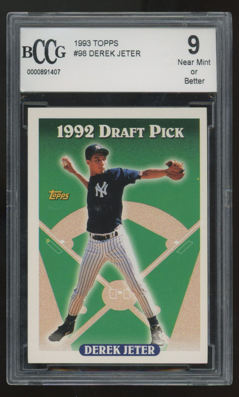 1993 Topps Derek Jeter RC Draft Pick #98 BCCG 9