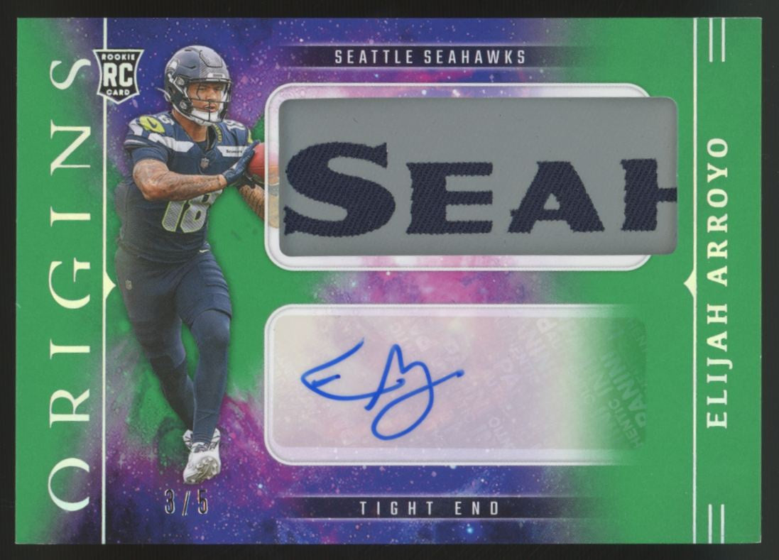 2025 Origins Elijah Arroyo RC Patch Auto RPA Green /5 #RJJ-EAO