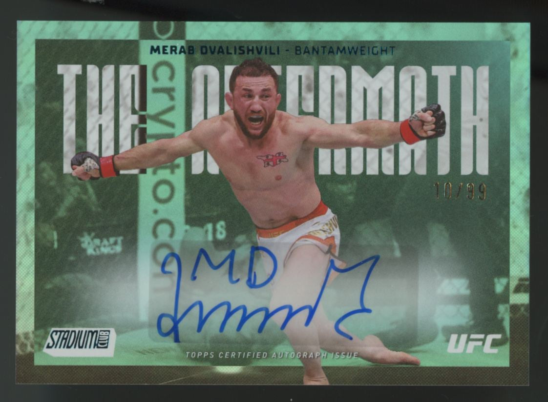 2026 Topps Stadium Club UFC Merab Dvalishvili Turquoise Aftermath Auto /99