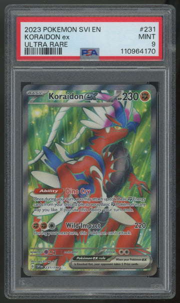 2023 Pokemon Koraidon ex Scarlet & Violet Ultra Rare #231 PSA 9