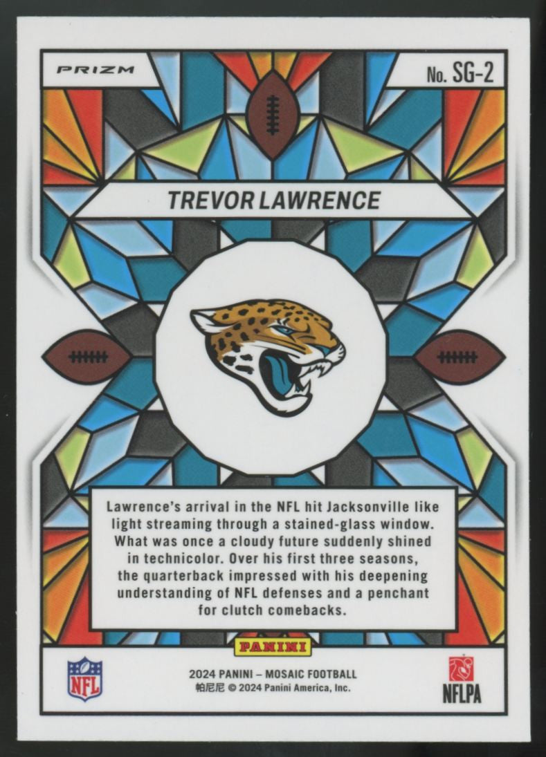 2024 Panini Mosaic Trevor Lawrence Stained Glass SSP #SG-2