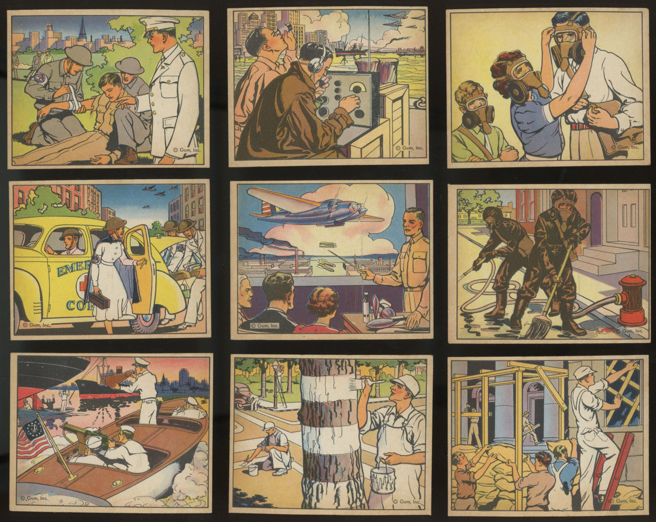 1941 Gum Inc Uncle Sam's Home Defense Partial Set 23/48 EX-EX/MT