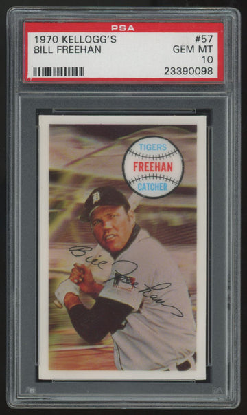 1970 Kellogg's Bill Freehan #57 PSA 10