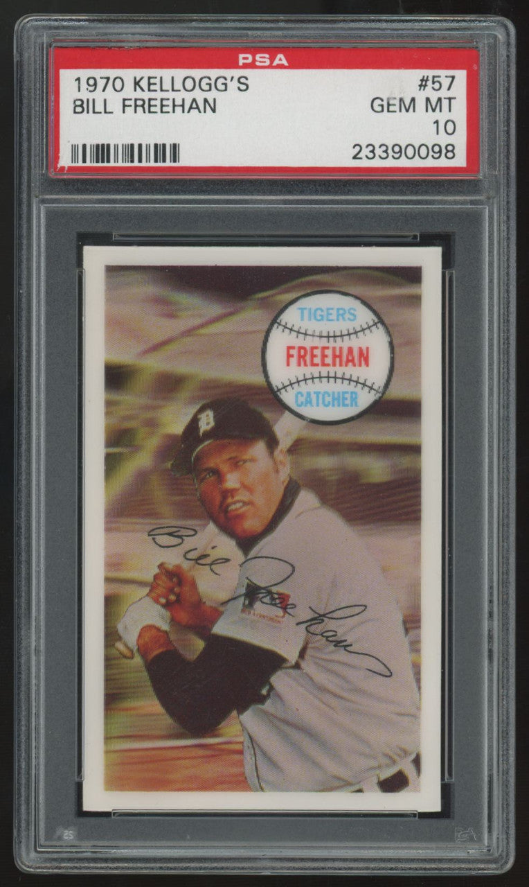 1970 Kellogg's Bill Freehan #57 PSA 10