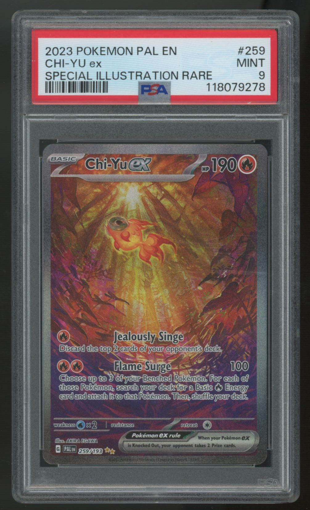 2023 Pokemon Chi-Yu Paldean Fates Special illustration Rare #259 PSA 9