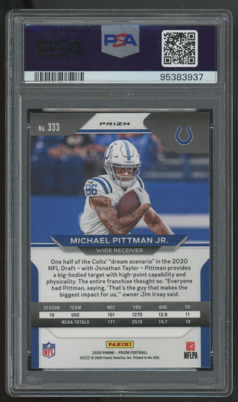 2020 Panini Prizm Michael Pittman Jr. RC Orange Disco #333 PSA 10