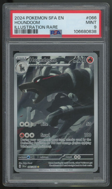 2024 Pokemon Houndoom Shrouded Fables Illustration Rare #066 PSA 9 (B)