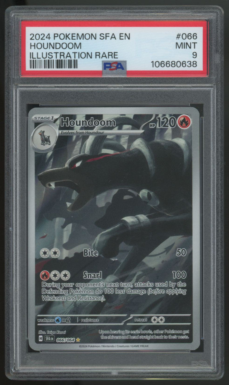 2024 Pokemon Houndoom Shrouded Fables Illustration Rare #066 PSA 9 (B)