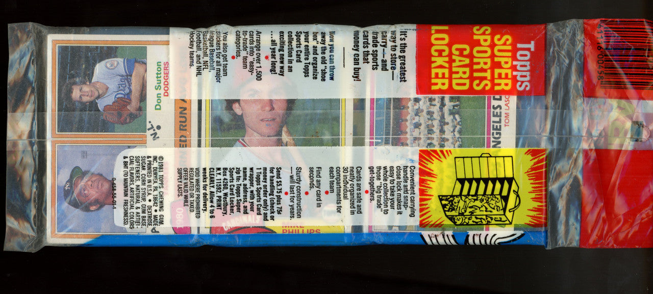 1981 Topps Baseball Grocery Rack Pack Sealed