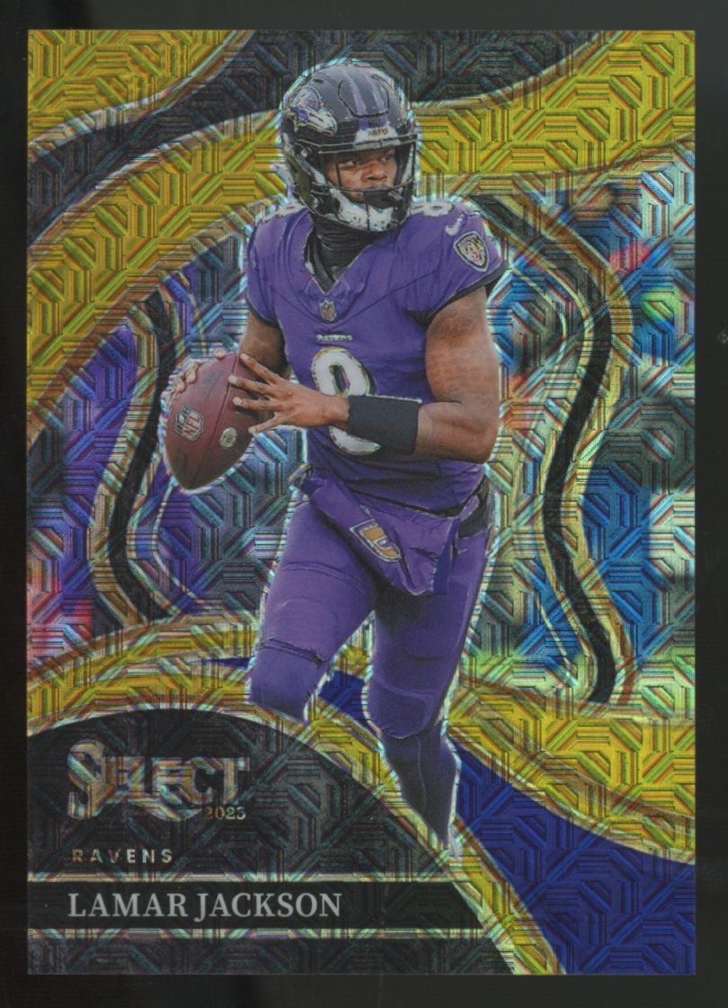 2023 Panini Select Lamar Jackson Club Level Gold Mojo /10 #241