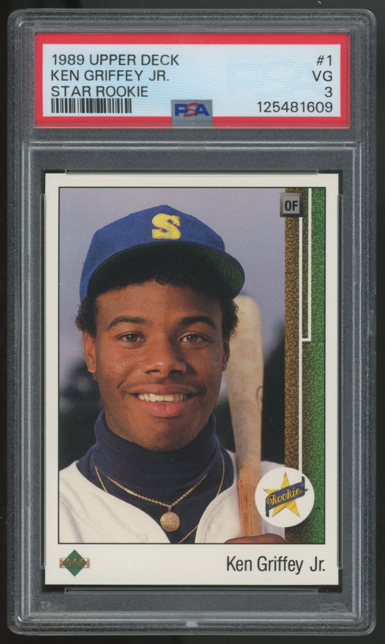 1989 Upper Deck Ken Griffey Jr. RC #1 PSA 3