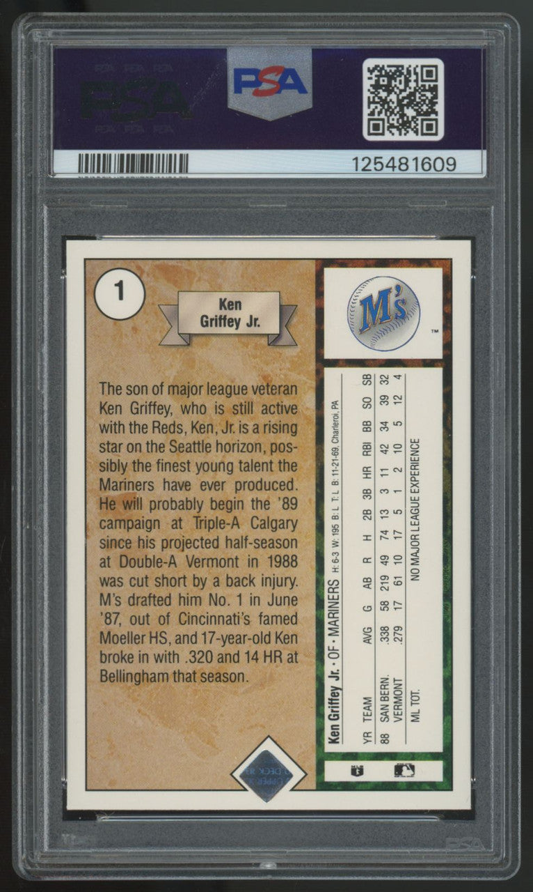 1989 Upper Deck Ken Griffey Jr. RC #1 PSA 3