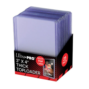Ultra Pro 3" x 4" Thick Toploader 55pt 25 Pack