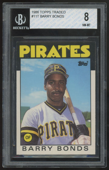1986 Topps Traded Barry Bonds RC #11T BGS 8 *495
