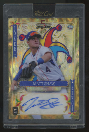 2024 Wild Card 5 Card Draw Matt Shaw RC Gold Joker Auto 1/1 #SDHJ-MSA
