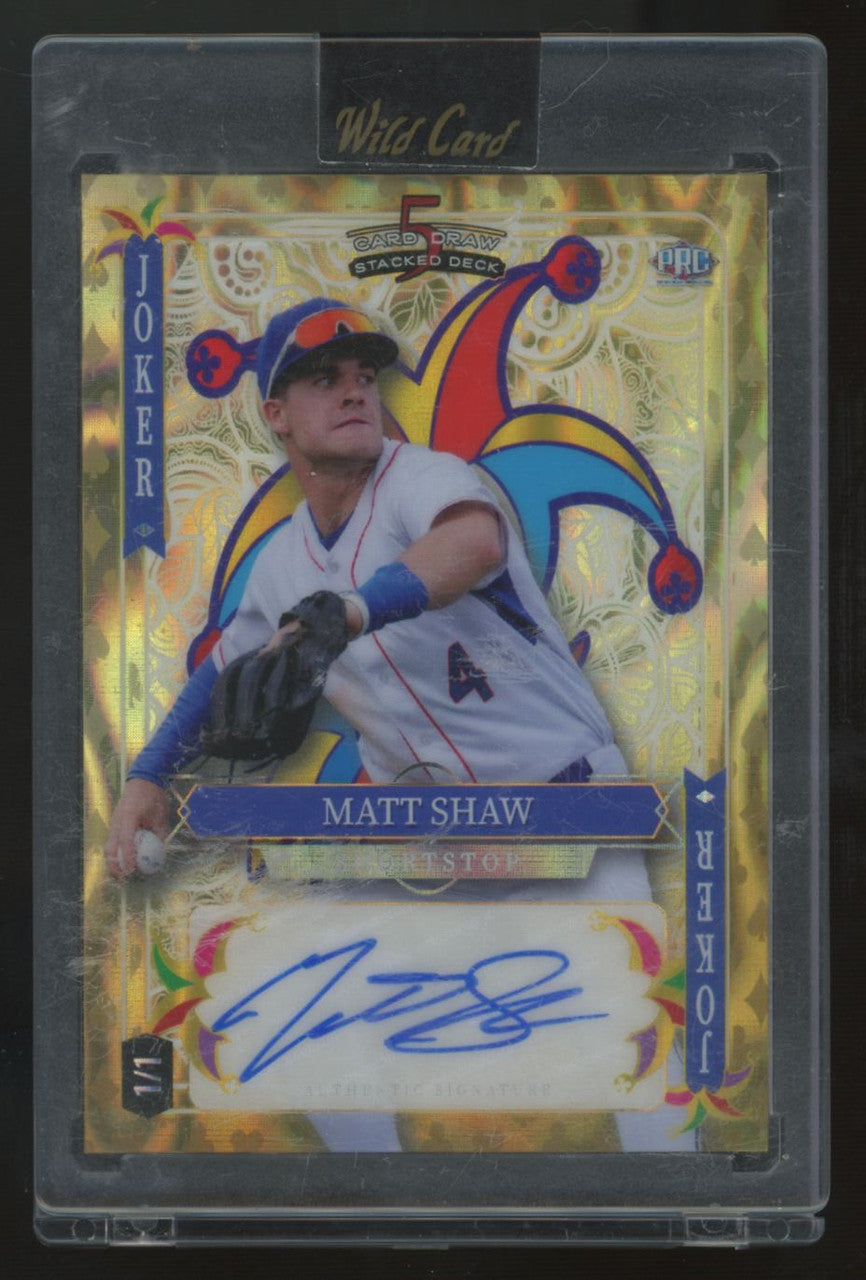 2024 Wild Card 5 Card Draw Matt Shaw RC Gold Joker Auto 1/1 #SDHJ-MSA