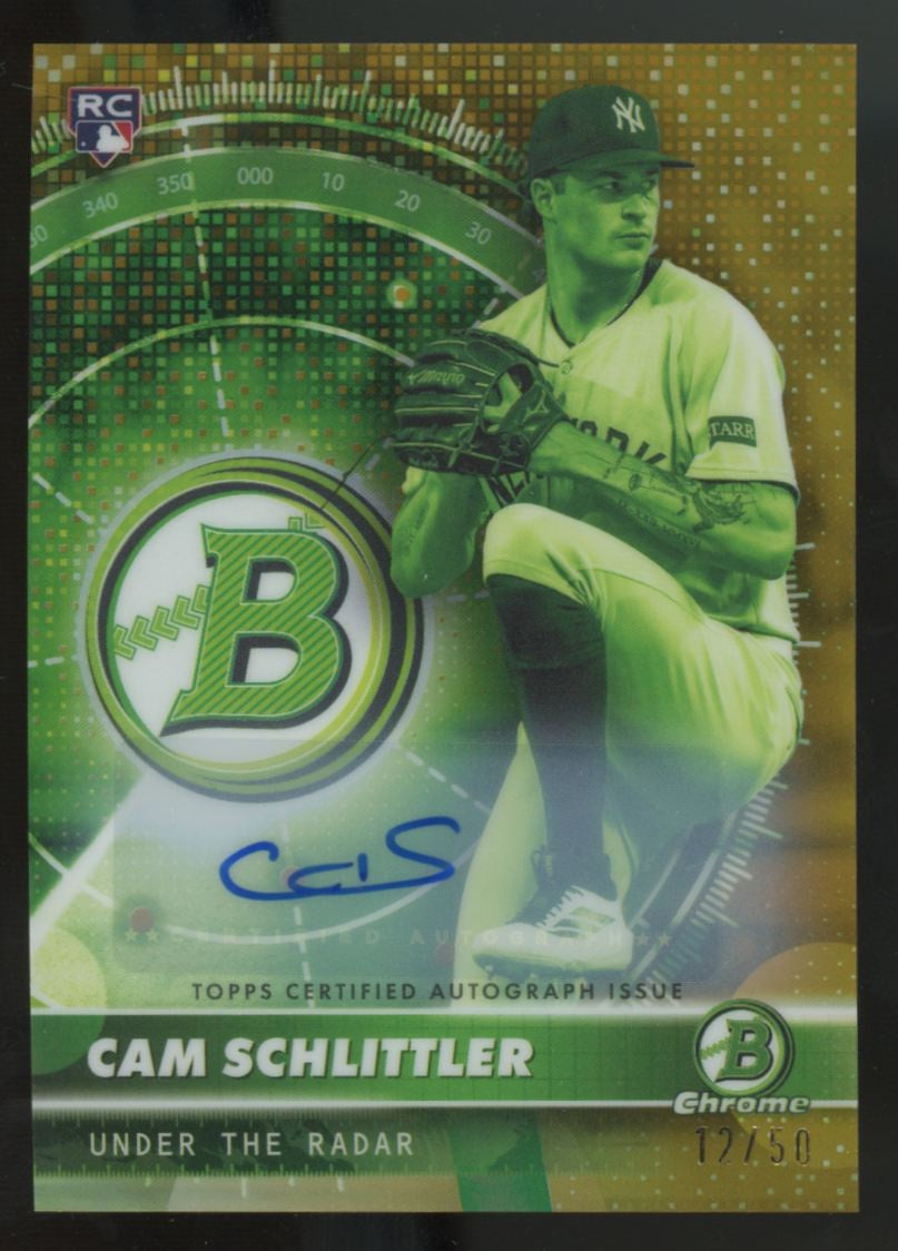 2026 Bowman Chrome Cam Schlitter RC Under the Radar Gold Auto /50 #UR-2