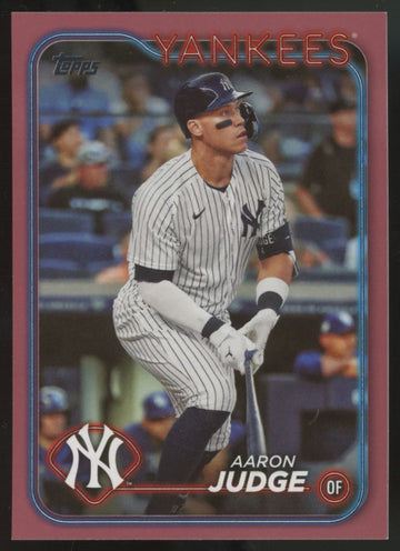 2024 Topps Series One Aaron Judge Mother's Day Hot Pink /50 #99
