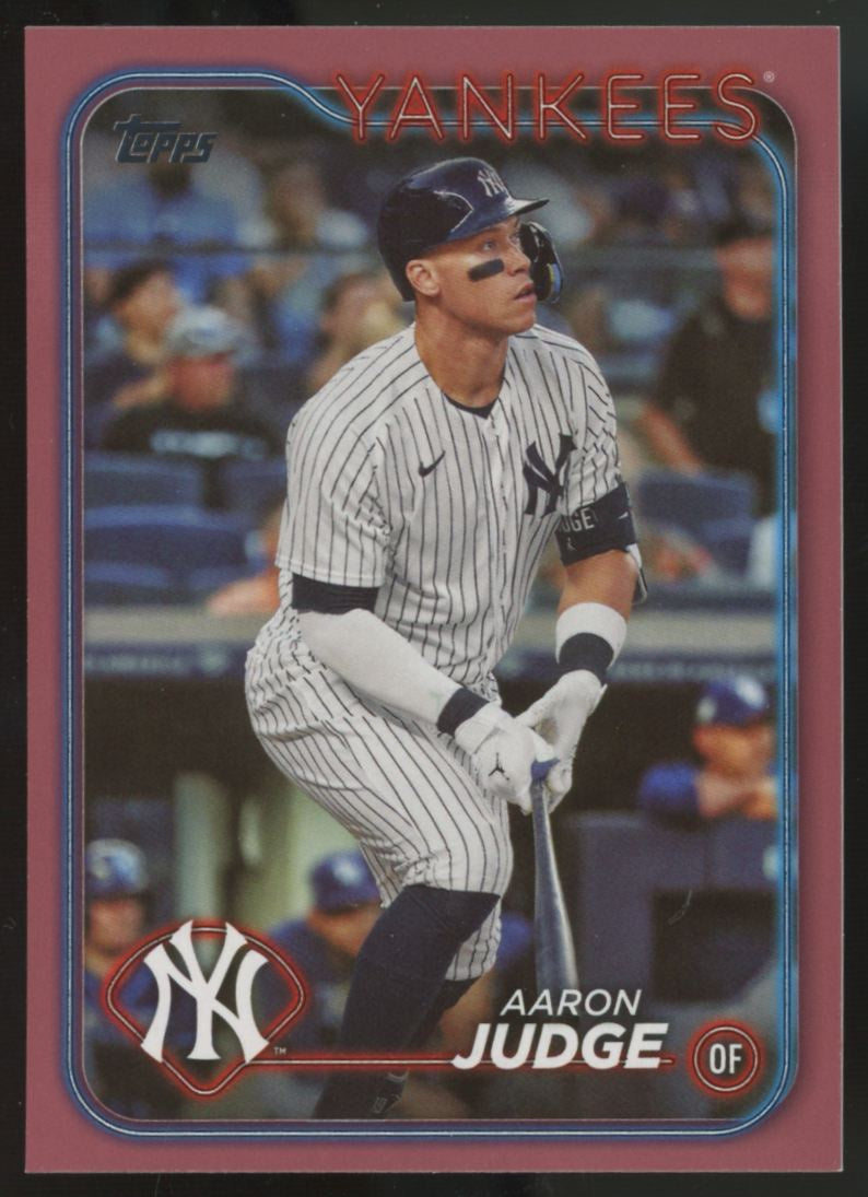 2024 Topps Series One Aaron Judge Mother's Day Hot Pink /50 #99