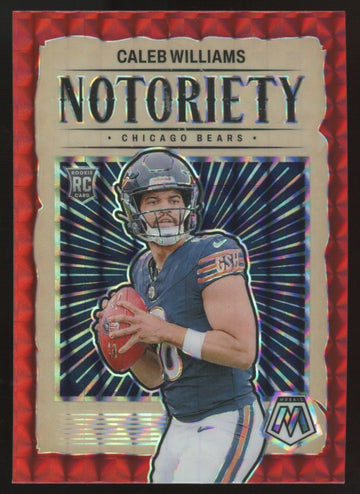 2024 Panini Mosaic Caleb Williams RC Red Notoriety #18