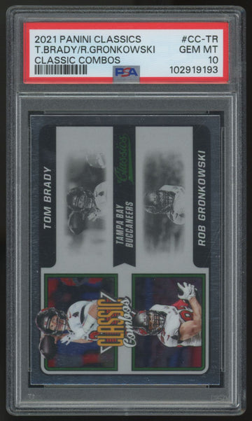 2021 Panini Classics Tom Brady/Rob Gronkowski Classic Combos #CC-TR PSA 10