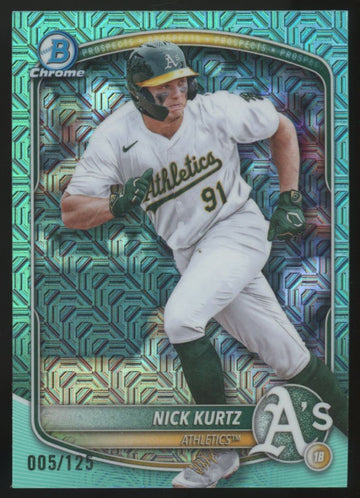 2025 Bowman Chrome Mega Nick Kurtz Aqua Refractor /125 #BCP-114