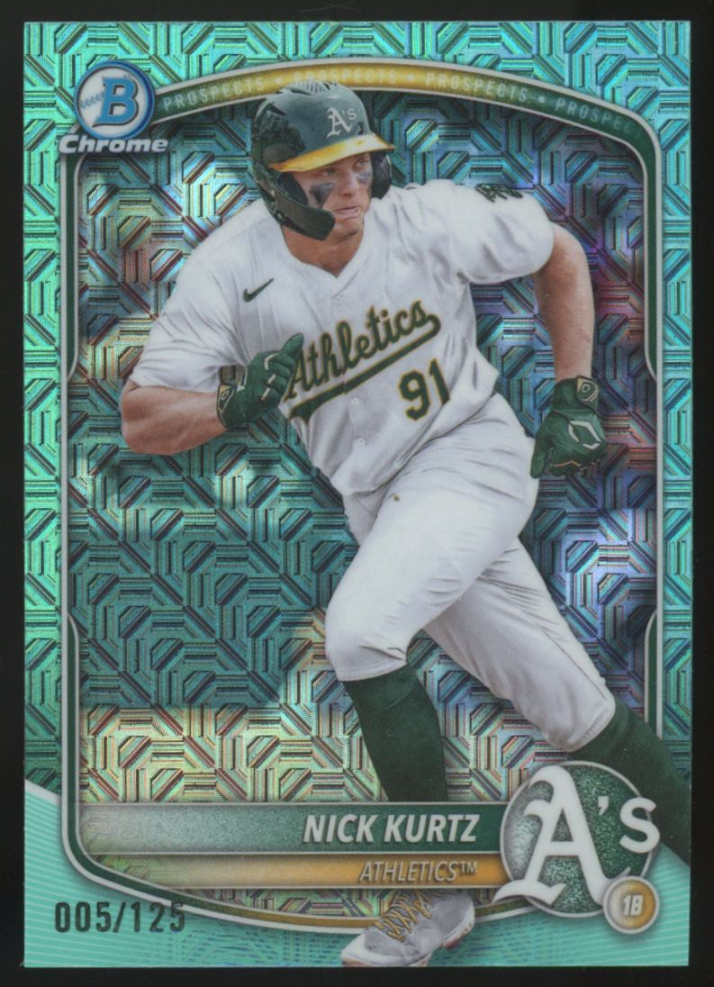 2025 Bowman Chrome Mega Nick Kurtz Aqua Refractor /125 #BCP-114