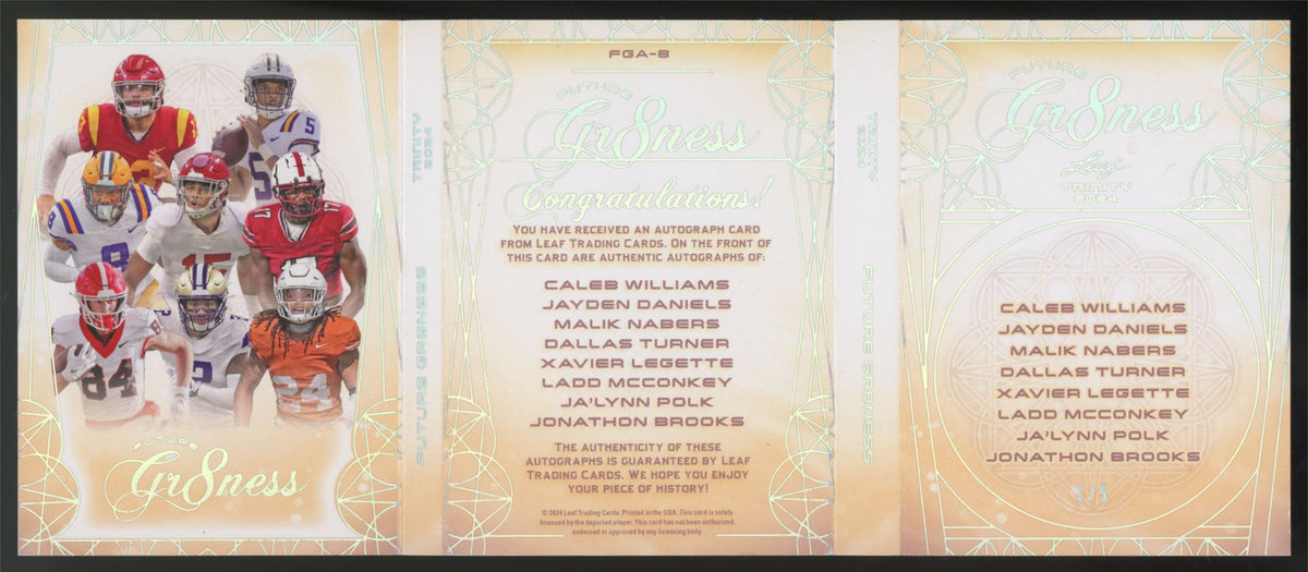 2024 Leaf Trinity Williams/Daniels/Nabers+++ Future Gr8ness Auto Booklet /5