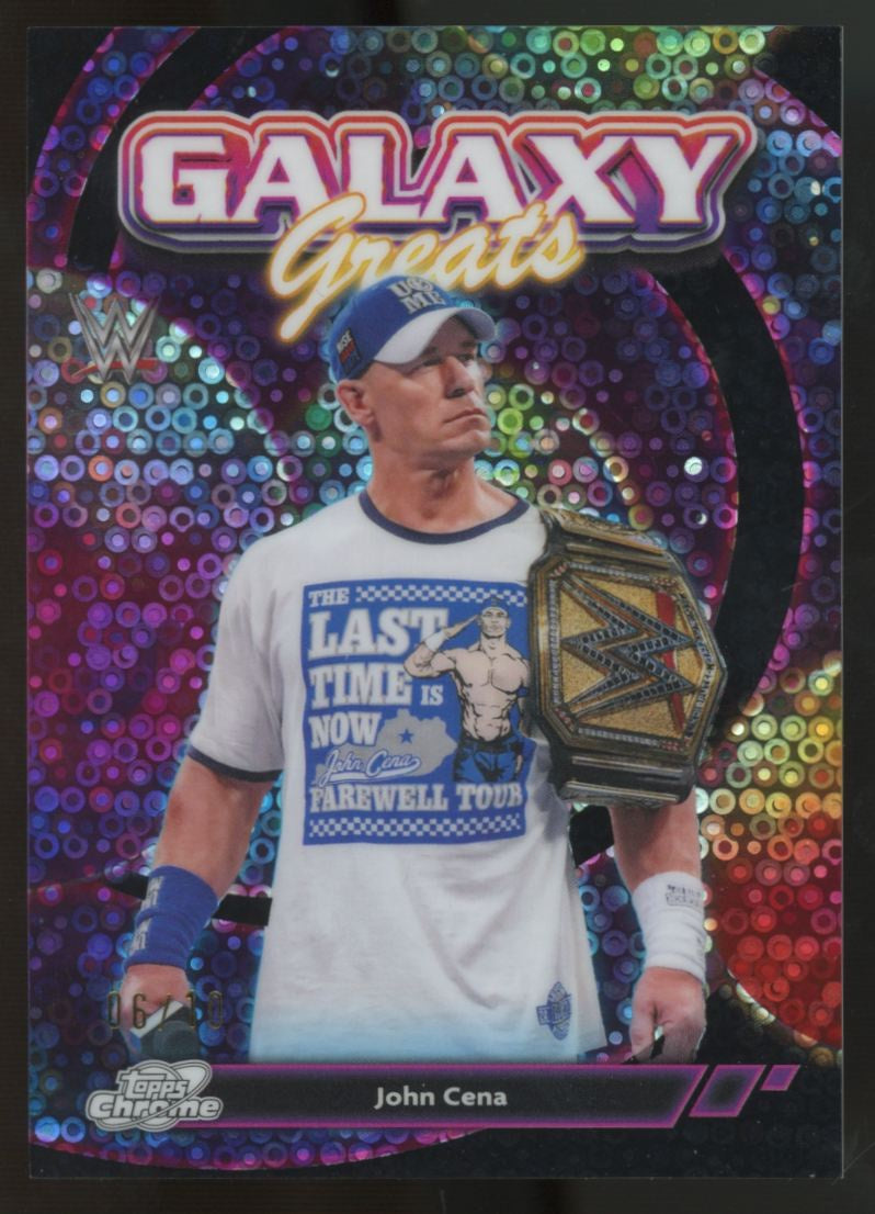 2026 Topps Chrome Cosmic WWE John Cena Greats Black Eclipse Refractor /10 #GG-11