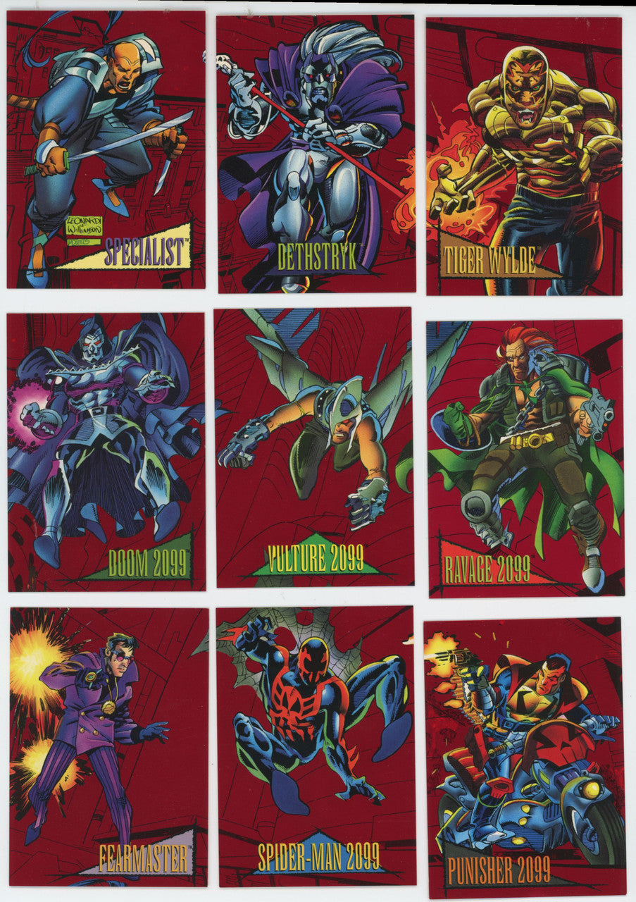 1993 SkyBox Marvel Universe Series 4 Red Foil Complete Set (9) NM