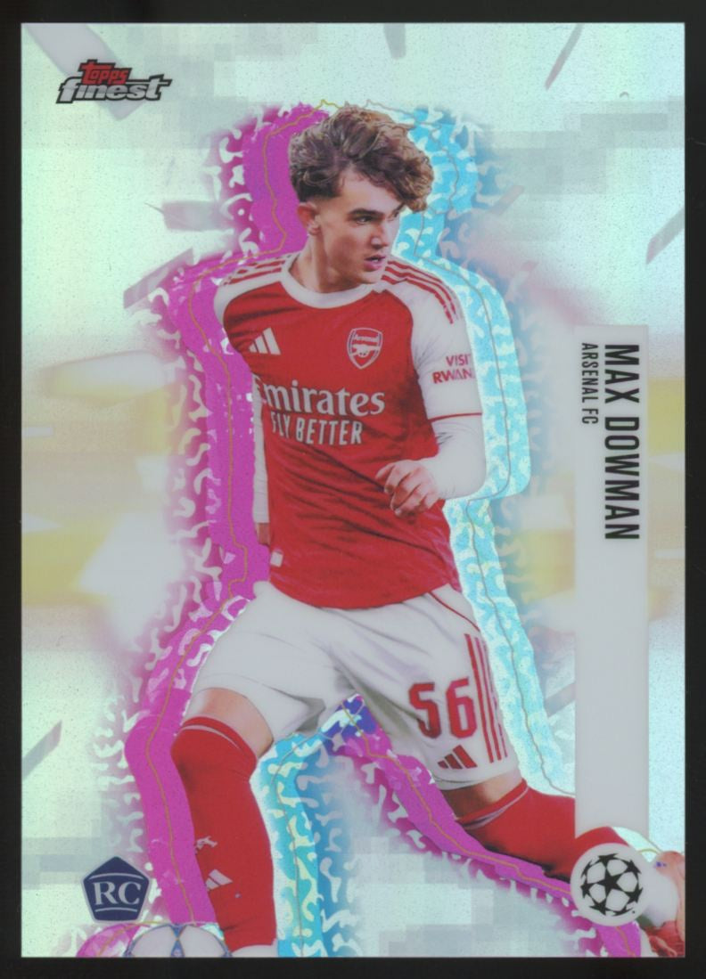 2025-26 Topps Finest UEFA Club Max Dowman RC Hologlow Variation SSP #56