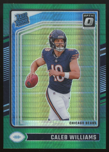 2024 Donruss Optic Caleb Williams RC Rated Rookie Green Hyper Prizm #201