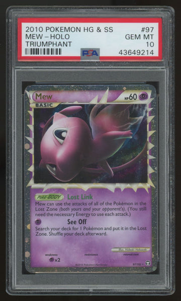 2010 Pokemon Mew Triumphant Holo #97 PSA 10