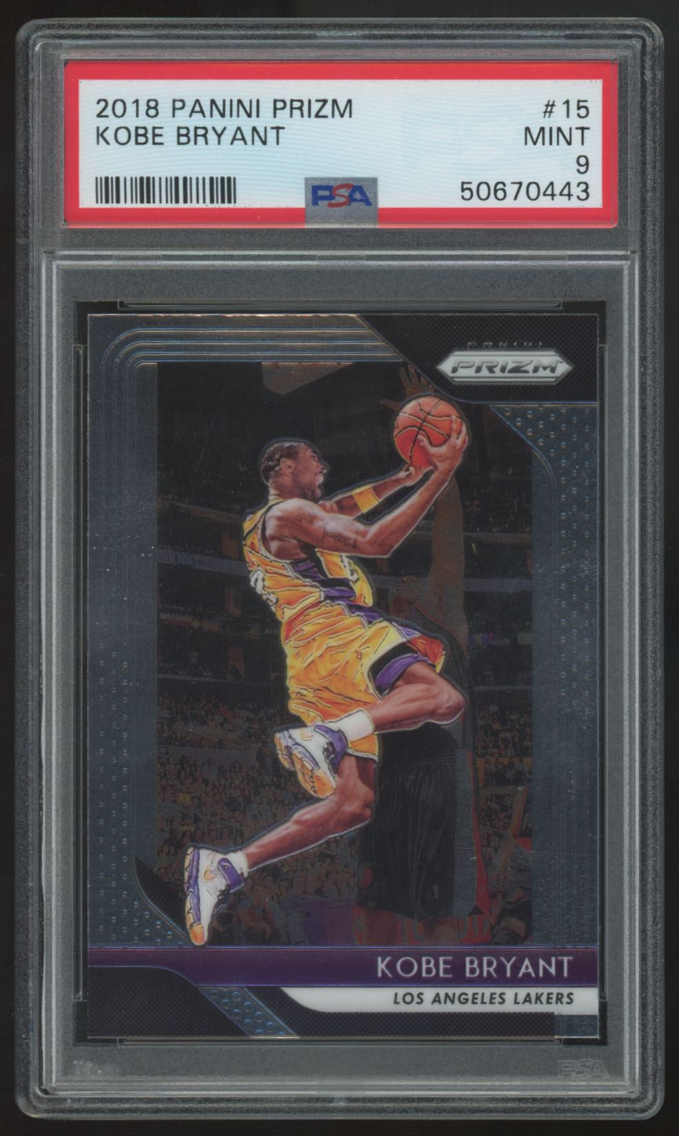 2018-19 Panini Prizm Kobe Bryant #15 PSA 9