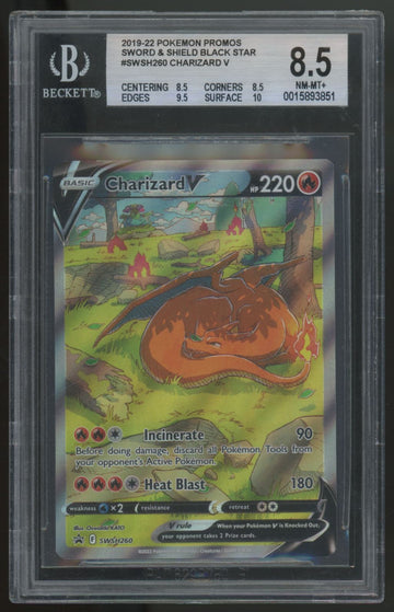 2022 Pokemon Charizard V Premium Collection Promo #SWSH260 BGS 8.5