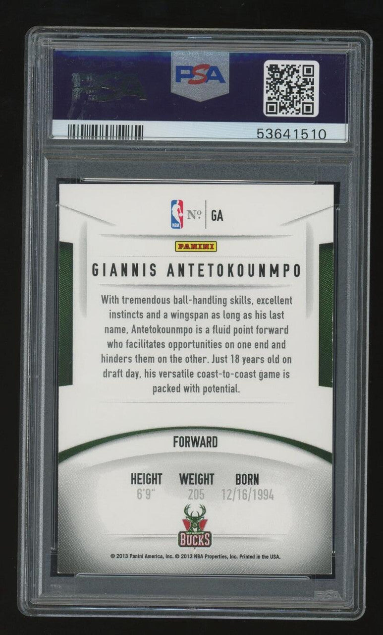 Giannis Antetokounmpo PSA Panini Next Day Personal Edition 1st EVER auto READ !