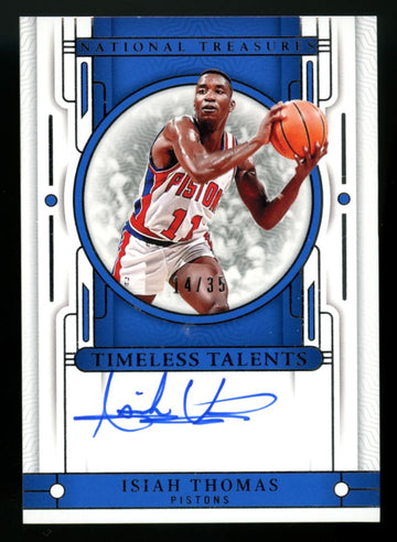 2023-24 National Treasures Isiah Thomas Timeless Talents Auto /35 #TTS-ITM