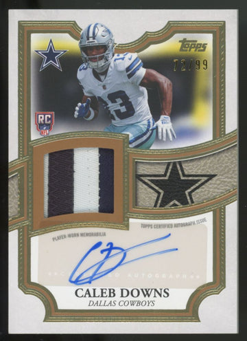 2026 Topps Flagship Caleb Downs RC Patch Auto RPA /99 #ARP-CDO