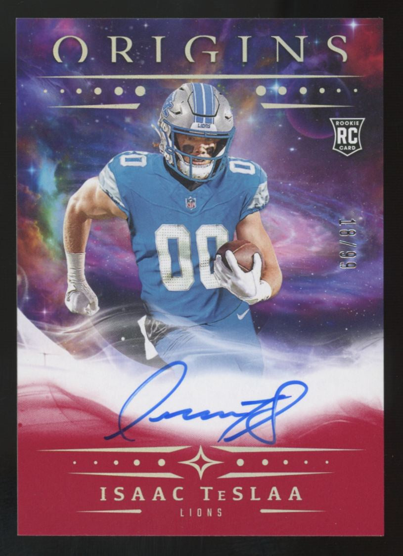 2025 Panini Origins Isaac TeSlaa RC Red Auto /99 #RA-ITE