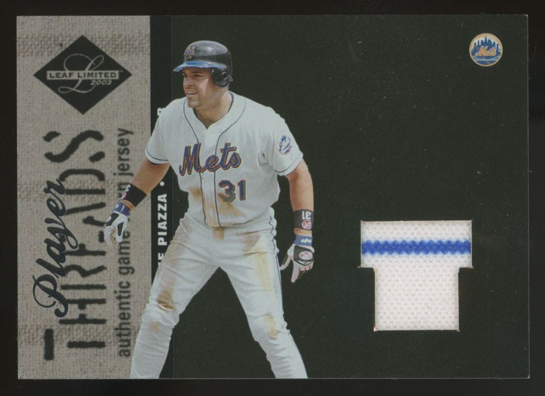 2003 Leaf Limited Mike Piazza Player Threads Patch /50 #TT-9
