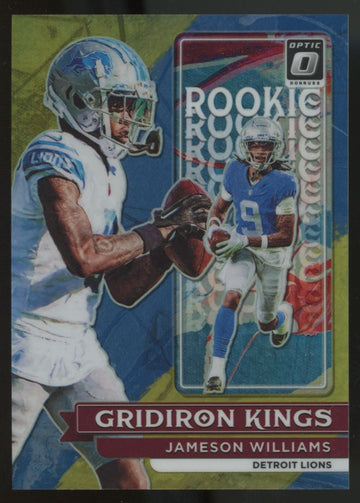2022 Donruss Optic Jameson Williams RC Gridiron Kings Gold /10 #RGK-7