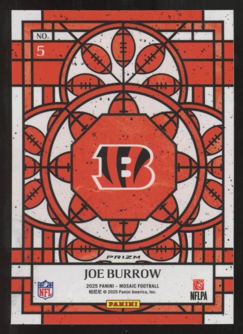 2025 Panini Mosaic Joe Burrow Stained Glass SSP #5