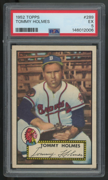 1952 Topps Tommy Holmes #289 PSA 5