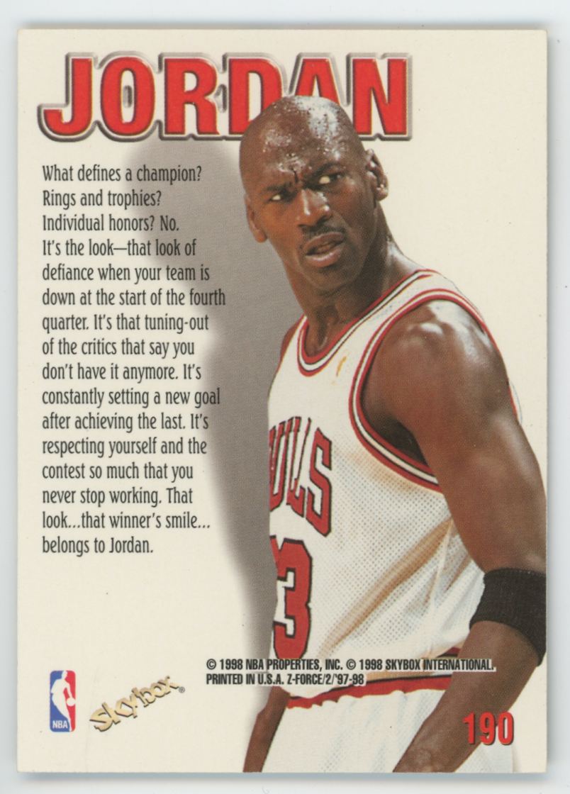 1997-98 Skybox Z-Force Michael Jordan Zuperman #190