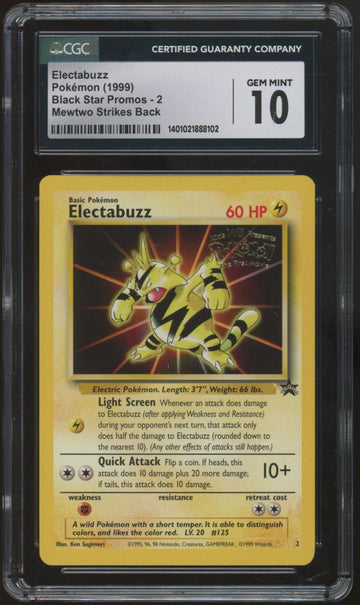1999 Pokemon Electabuzz Mewtwo Strikes Back Movie Promo #2 CGC 10